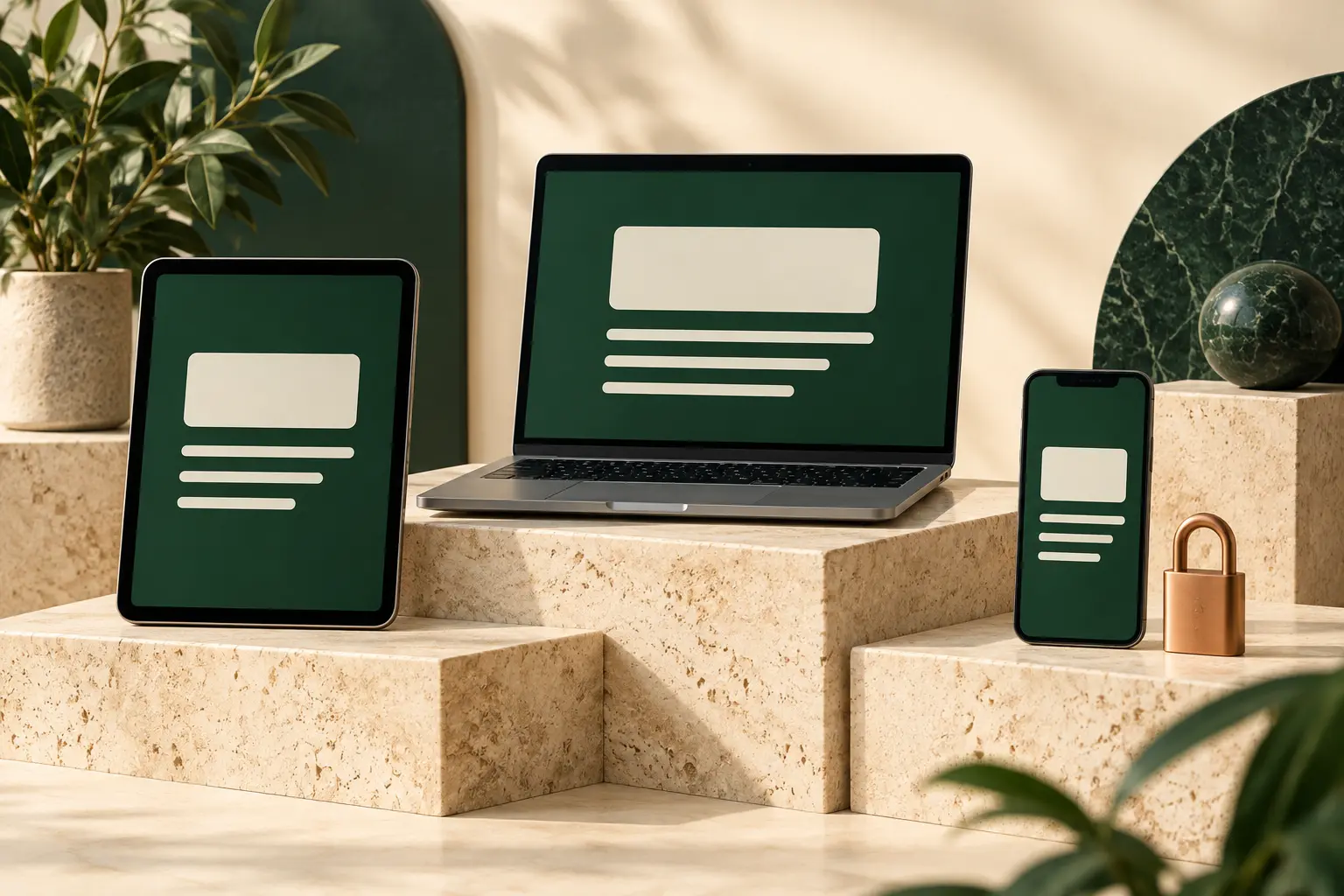 Ilustrasi ponsel, tablet dan komputer untuk bantuan browser